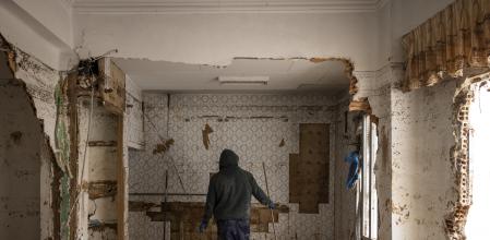 &nbsp;Ayudas Retirada de lodos en el garaje de una finca de Catarroja. © Miguel Lorenzo