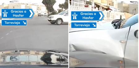 La temeraria incorporación que ha provocado un accidente en una calle de Torrevieja: 