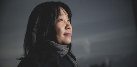 South Korean author Han Kang photographed at Kulturhuset, Sergels torg, in Stockholm, Sweden, March 14, 2024. Photo: Alexander Mahmoud / DN / TT / Code: 3524 (Photo by Alexander Mahmoud/DN / TT NEWS AGENCY / TT News Agency via AFP)