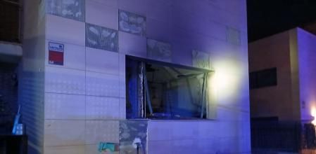 Lugar en el que se ha producido la explosión con deflagración en Sant Llorenç d'Hortons (Barcelona)