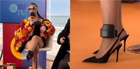 Inés Hernand la lía en el Benidorm Fest al llevar una pulsera telemática en una rueda de prensa