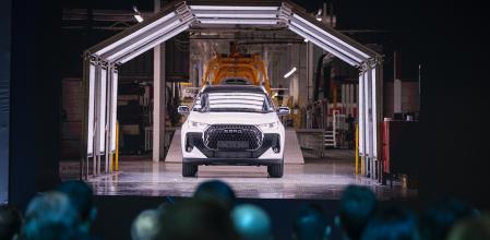 Un coche de Ebro, en un acto el pasado noviembre