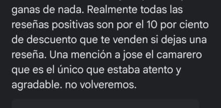El enfado se ha desatado en la red social X al descubrir esta técnica de algunos restaurantes para tener buenas reseñas