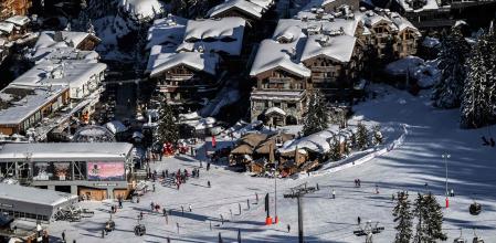 La estación de aquí de Courchevel, en el departamento francés de Savoia. (Photo by JEFF PACHOUD / AFP)