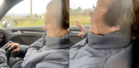 Sube a su abuela en un Audi RS3 y su reacción es pura adrenalina: “Buscaba dónde estaba su cinturón”