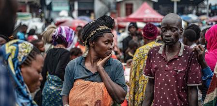 Personas desplazadas tras la intensificación de los combates en el este de la República Democrática del Congo 