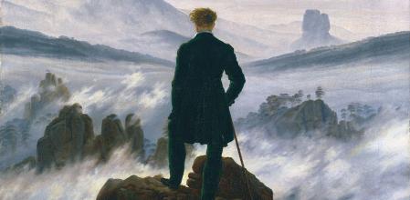 Fragmento de ‘El caminante sobre el mar de niebla’, Caspar David Friedrich, c. 1817. Hamburger Kunsthalle, préstamo permanente del Stiftung Hamburger Kunstsammlungen