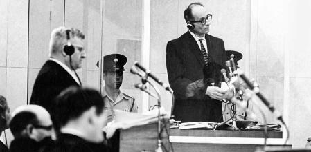 Sesión del juicio a Adolf Eichmann, 1961.
