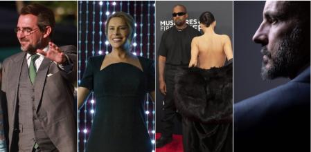 Nicolás de Grecia, Karla Sofía Gascón, Kaney West con Bianca Censori y Rahim Al Hussaini