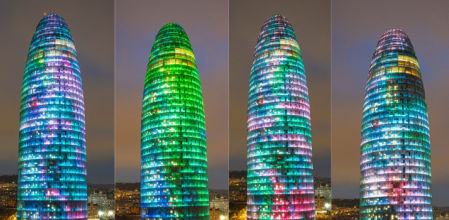 Los 'okeanos' de Anna Rierola en la Torre Glòries.