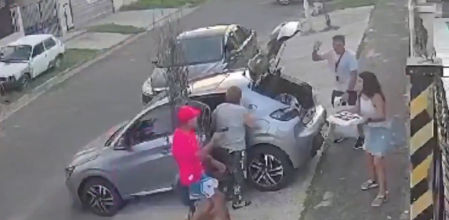 Imagen del vídeo en el que asaltan a la familia&nbsp;