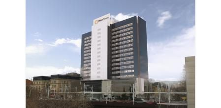 Simulación de la futura fachada del Hospital Universitari Mútua Terrassa.