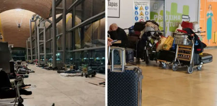 Así duermen los sin papeles en el aeropuerto de Madrid- Barajas.