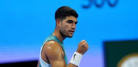 Carlos Alcaraz, este miércoles en Doha