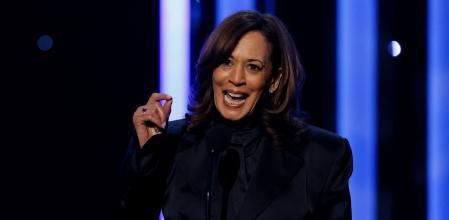 Former U.S. Vice President Kamala Harris attends the 56th NAACP Image Awards at the Pasadena Civic Auditorium in Pasadena, California, U.S. February 22, 2025. REUTERS/Etienne Laurent