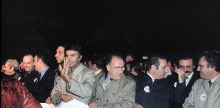 Foto de archivo de la cabeza de la manifestación bajo el lema “Por la libertad, la democracia y la Constitución” convocada por las principales fuerzas políticas y sindicales en respuesta al intento golpista del 23F.