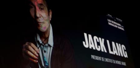 Former French Culture Minister and President of the Arab World Institute (Institut du Monde Arabe de Paris - IMA), Jack Lang delivers a speech during an event in support of the French-Algerian writer Boualem Sansal at the IMA in Paris on February 18, 2025. (Photo by Behrouz MEHRI / AFP)