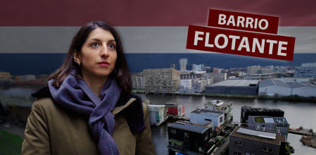 Flavia Codinas visita el barrio de Schoonschip 