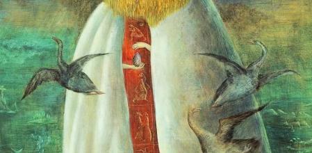 Detalle de La guardiana del huevo, de Leonora Carrington