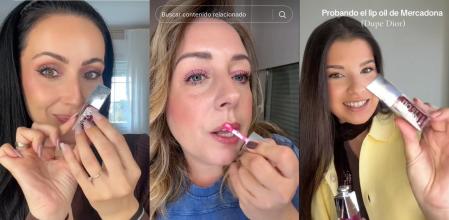Usuarias de TikTok con el aceite labial de Deliplus