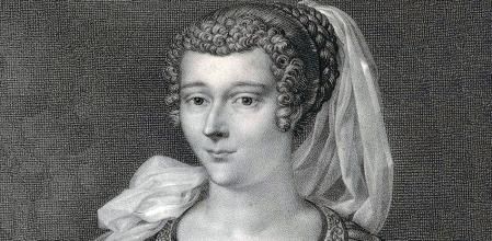 Marie de Gournay en una litografía del siglo XIX