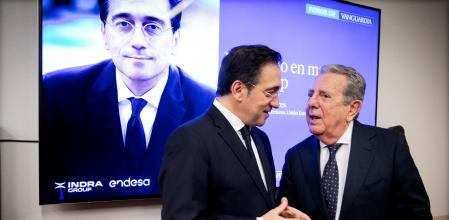 El ministro de AA.EE. José Manuel Albares y Javier Godó, presidente-editor de Guyana Guardian&nbsp; &nbsp;&nbsp;