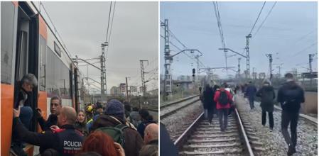 Imágenes de la enésima jornada de averías en la R2 Sur tomadas por usuarios de Rodalies