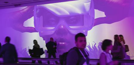 AMBIENTE EN LA FERIA DEL MOBILE WORLD CONGRESS. ZONA DEL 4YFN