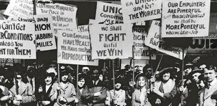 Una de las icónicas imágenes que dejó la huelga de Lawrence, recogida por la prensa de la época