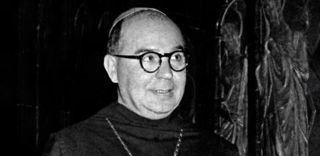 Aureli Maria Escarré i Jané, abad de Montserrat, en una foto de los años sesenta