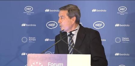 Marciano Gómez, este miércoles en la tribuna del Fórum Europa celebrado en València