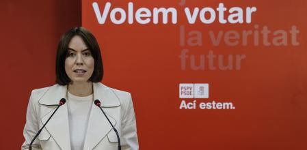 La líder del PSPV, Diana Morant, interviene ante la Ejecutiva de los socialistas valencianos