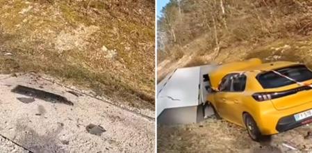 El brutal choque de un coche contra un radar móvil que genera polémica: “Lo hizo a propósito, no quería ir más en ese Peugeot”