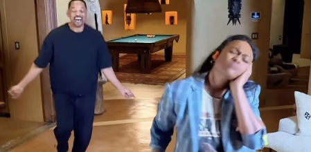 Will Smith junto a Tatyana Ali bailando