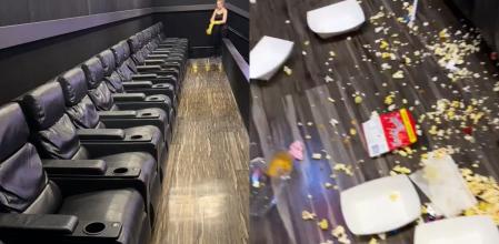 La limpiadora de un cine saca todo lo que se acumula entre las butacas y el resultado es aterrador: “Ahí te das cuenta de la educación de la gente”