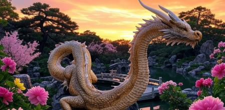 Imagen de un dragón chino generada por Grok, la IA de X