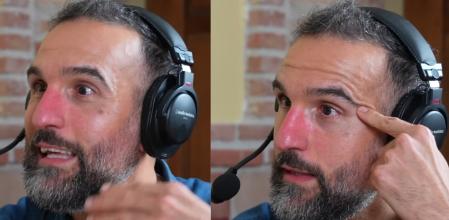 Antonio Valenzuela en dos momentos del vídeo