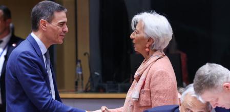 Pedro Sánchez y Christine Lagarde esta semana en Bruselas&nbsp;