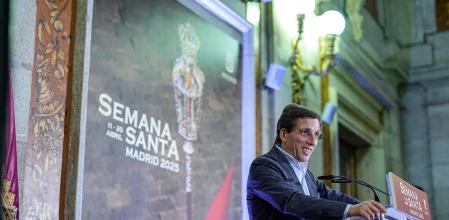 El alcalde José Luis Martínez-Almeida, en la presentación de la la Semana Santa del 2025.