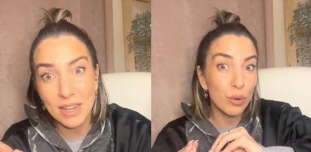 Paula en dos momentos del vídeo