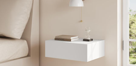 La mesita de noche flotante que mejor quedará en tu habitación: buena, bonita y barata.