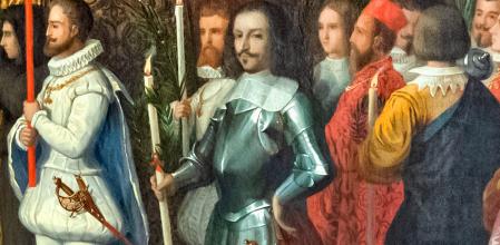 Detalle del cuadro 'Funeral de Lope de Vega', por Paul Balze, 1853