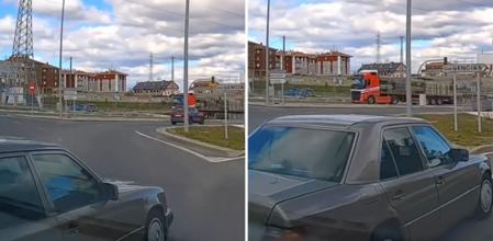 La temeraria maniobra que realiza un conductor cuando quiere coger la salida en una rotonda: “Y sale por dirección prohibida”