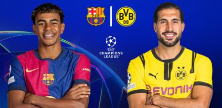 El Barcelona y el Borussia Dortmund se enfretan por un puesto en las semifinales de la Champions League