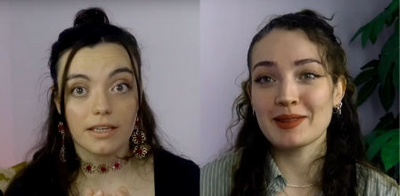 Bea Rodríguez y Elena de Petronila, presentadoras del podcast 'Partiendo el koko'