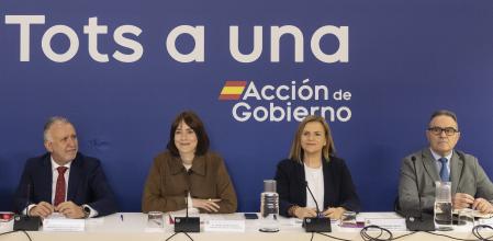El ministro Ángel Víctor Torres, la ministra Diana Morant, la delegada del Gobierno Pilar Bernabé y el vicepresidente Francisco J. Gan Pampols, en febrero pasado