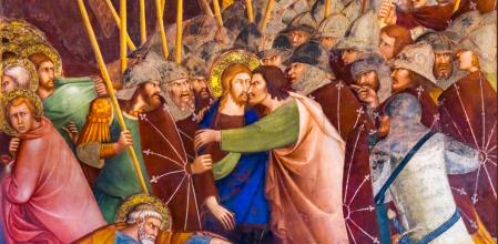 &nbsp;'El beso de Judas', fresco de la catedral de&nbsp; San Gimignano (Italia)&nbsp;