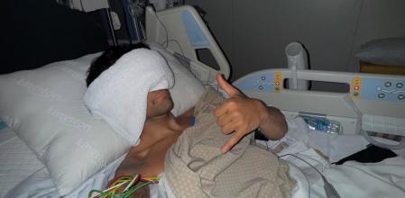 Jorge Martín recién operado en el Hospital Internacional de Hamad