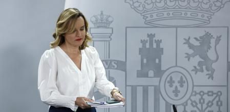 Pilar Alegría, ayer en la rueda de prensa posterior al Consejo de Ministros