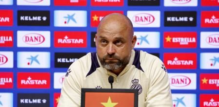 Manolo González, en la rueda de prensa previa al partido contra el Getafe.